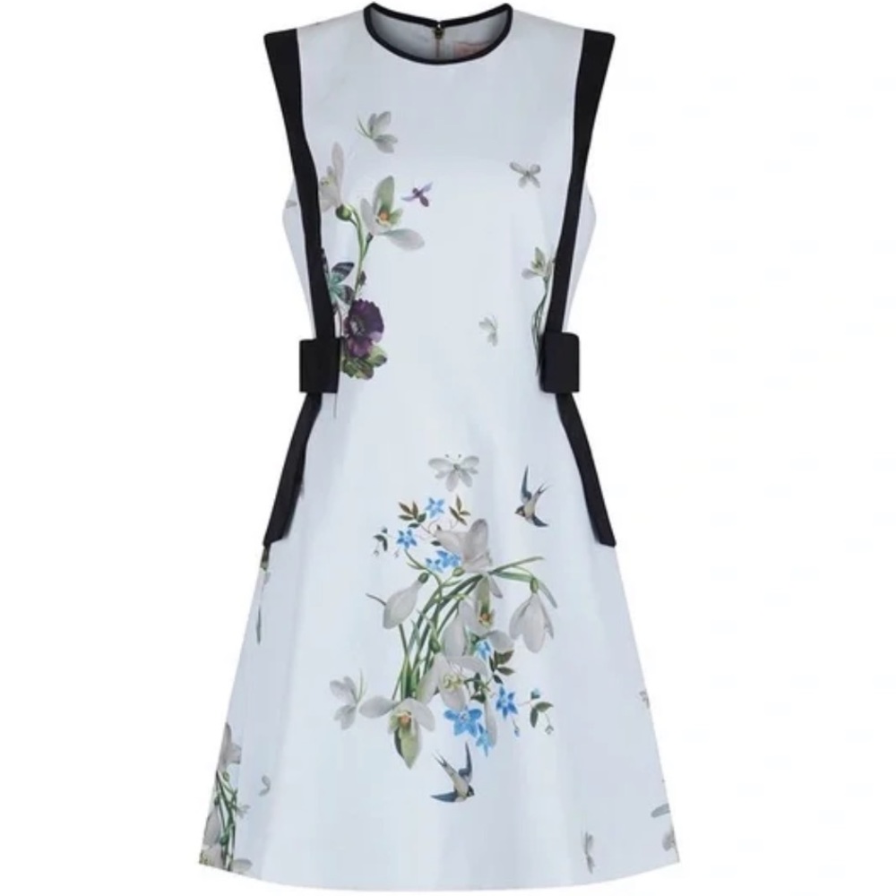 New Ted Baker Blue Floral Dress - Lined